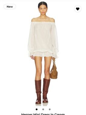 NWTS Hesper Mini Dress in Cream XS